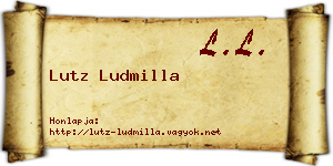 Lutz Ludmilla névjegykártya